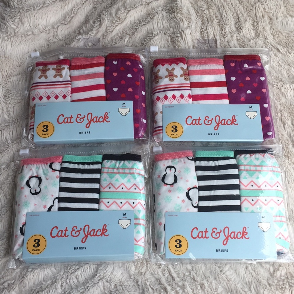 3 packs of briefs for girls